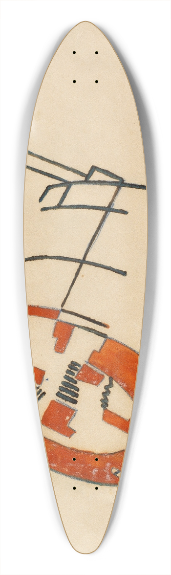 Francis Picabia - Sans titre 39.3 inch art pintail longboard deck