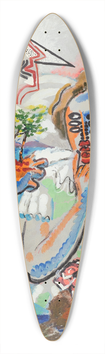 Francis Picabia - Sans titre 39.3 inch art pintail longboard deck