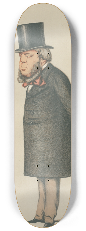 Carlo Pellegrini - Politicians  A Conservative religionist. The Earl of Marlborough. 8 July 1871 8.25 inch art skate deck