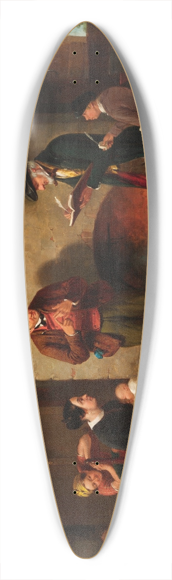 Francis William Edmonds - Taking the Census 39.3 inch art pintail longboard deck