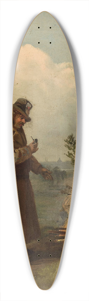 Franciszek Kostrzewski - At bonfire 39.3 inch art pintail longboard deck