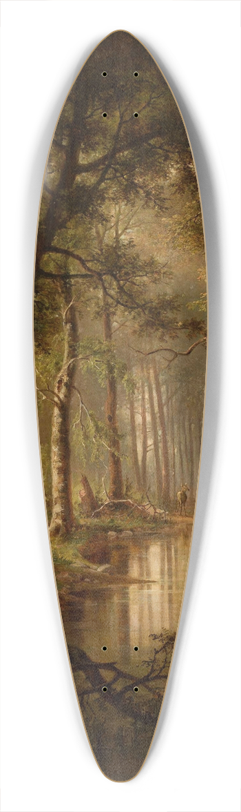 Franciszek Rukiewicz - Stream in the forest 39.3 inch art pintail longboard deck