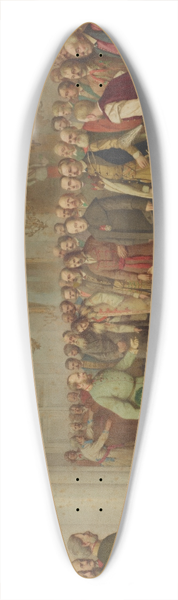 Franciszek Tepa - The Emperor Welcoming Polish and Ukrainian Delegation in Lviv 39.3 inch art pintail longboard deck