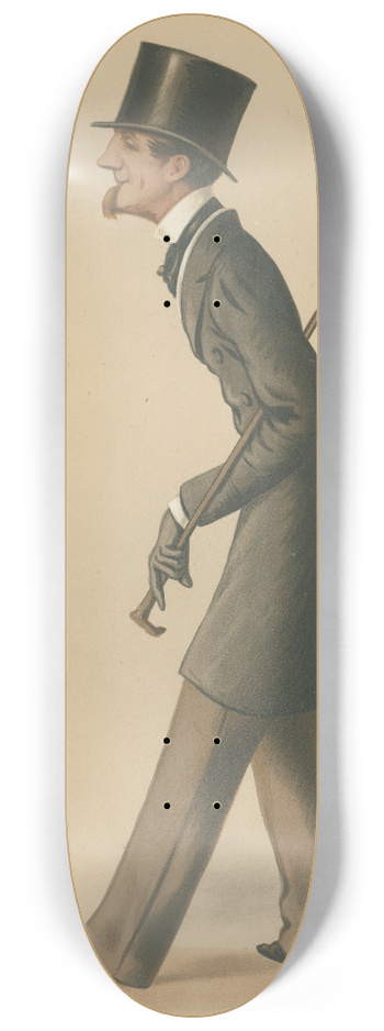 Carlo Pellegrini - Politicians; Ancient Lineage, The Marquis of Bath, June 13, 1874 8.25 inch art skate deck