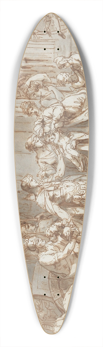 Franc Kavi - The Farewell between Hector and Andromache 39.3 inch art pintail longboard deck