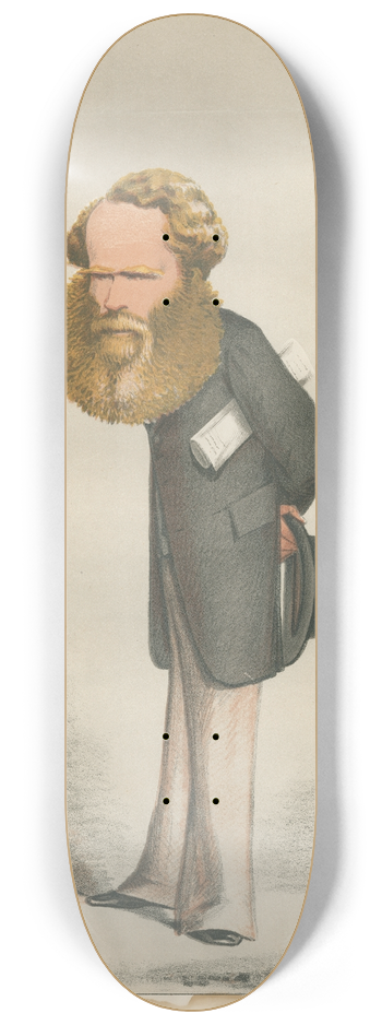 Carlo Pellegrini - Politicians  A philosophic liberal. Mr. M.E. Grant-Duff. October 2, 1869 8.25 inch art skate deck
