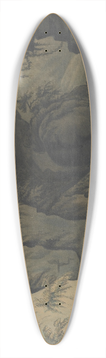 Francois Vivares - The cave 39.3 inch art pintail longboard deck