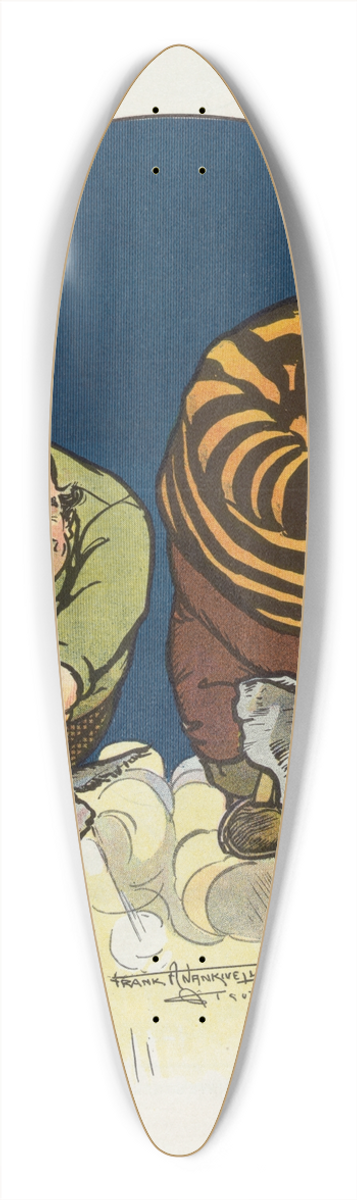 Frank Arthur Nankivell - Exercising the mounts 39.3 inch art pintail longboard deck
