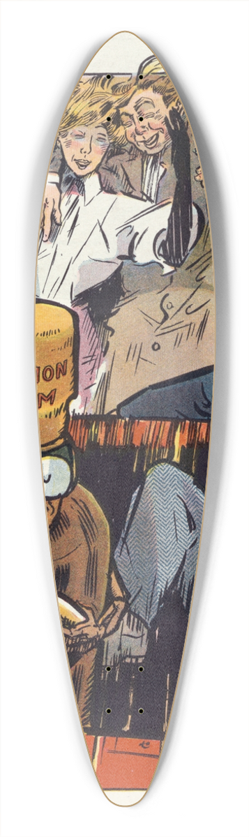 Frank Arthur Nankivell - One phase of it 39.3 inch art pintail longboard deck