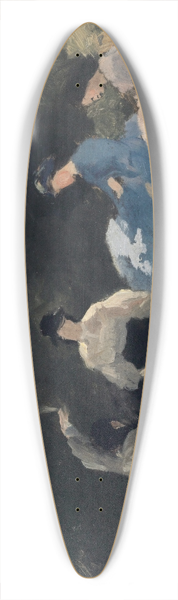 Frank Buchser - Breakfast at the Border of a Wood 39.3 inch art pintail longboard deck