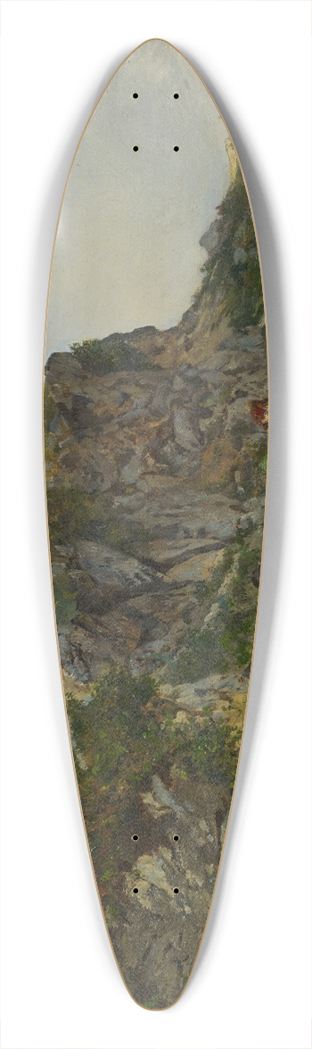 Frank Buchser - Flock in the Alps 39.3 inch art pintail longboard deck