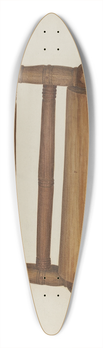 Frank Budash - Pa. German Rolling Pin 39.3 inch art pintail longboard deck