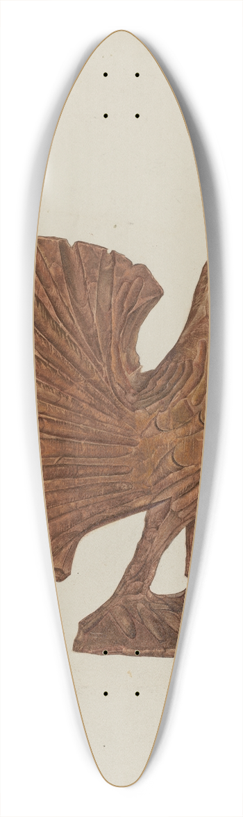 Frank Budash - Pa. German Toy Rooster 39.3 inch art pintail longboard deck