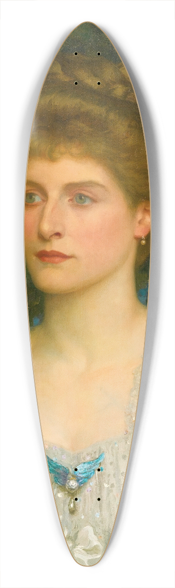 Frank Dicksee - Portrait Of Susannah Pearson 39.3 inch art pintail longboard deck
