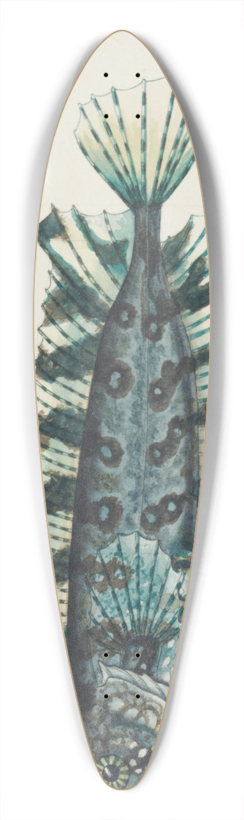 Frank Edward Clarke - Possibly Cristiceps sp (Tas) : Weedfish 39.3 inch art pintail longboard deck