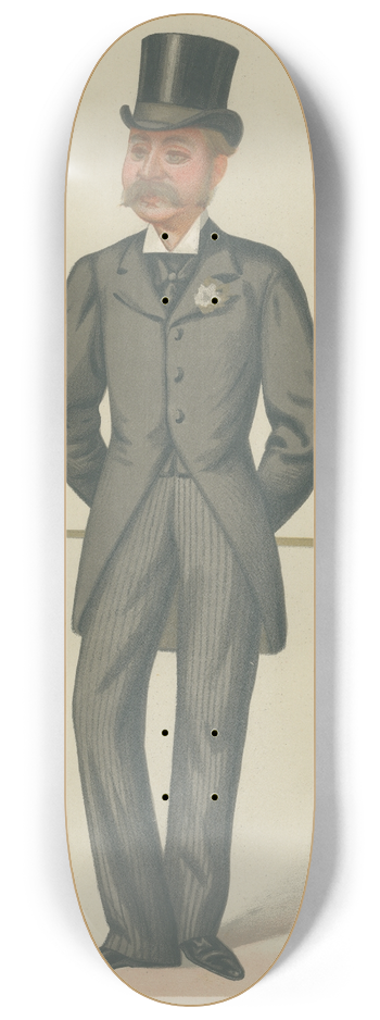 Carlo Pellegrini - Politicians  of Newe. Sir Charles John Forbes. August 14, 1880 8.25 inch art skate deck