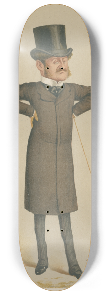 Carlo Pellegrini - Politicians  Our Sir Gearge (sic). Sir George Orby Wombwell. 24 January 1874 8.25 inch art skate deck