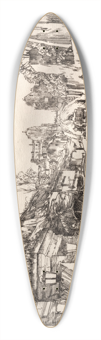 Frank Wilcox - Paris Gate 39.3 inch art pintail longboard deck