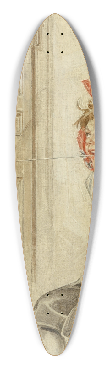 Frank Xavier Leyendecker - Loose Tooth 39.3 inch art pintail longboard deck