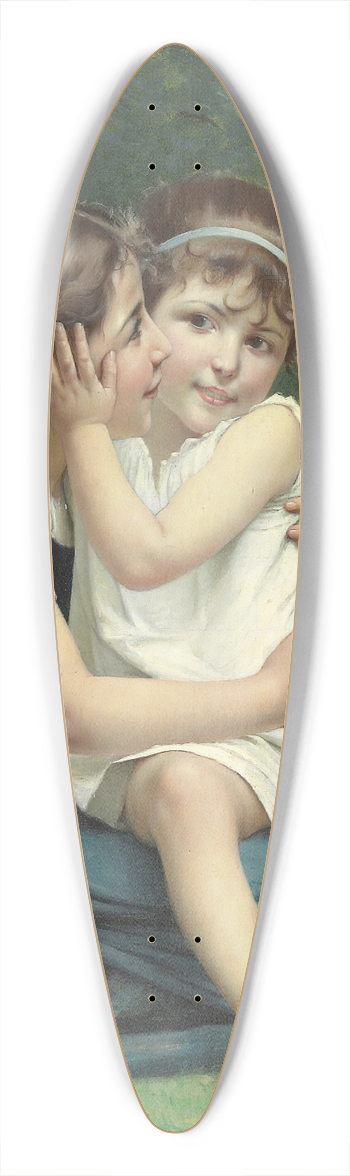 Franois Alfred Delobbe - Sisterly Love 39.3 inch art pintail longboard deck