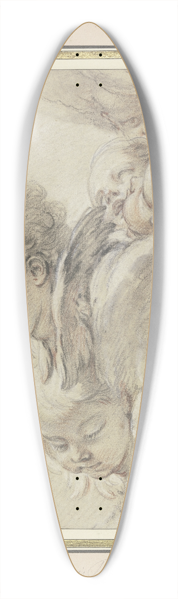 Franois Boucher - Engelskpfe in Wolken (Geburt Christi) 39.3 inch art pintail longboard deck