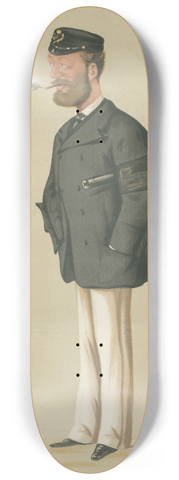 Carlo Pellegrini - Yachting Devotees; Yachting, Count Edmund Batthyany, September 19, 1874 8.25 inch art skate deck