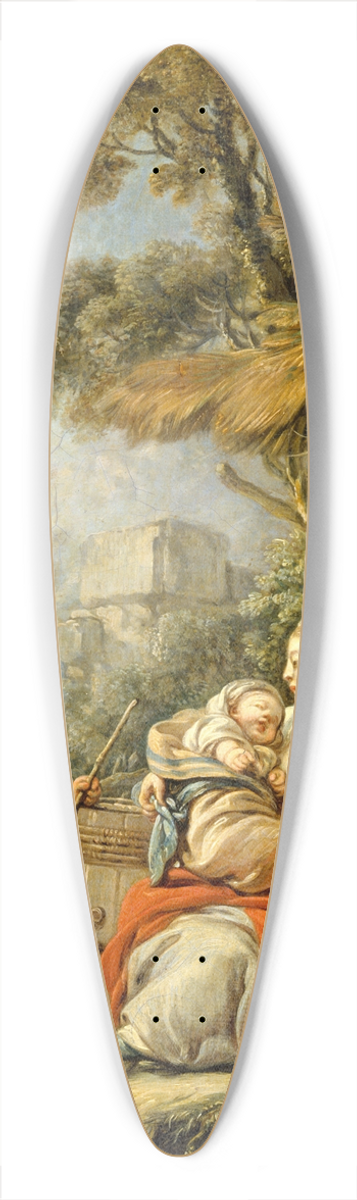 Franois Boucher - LHeureuse Mre 39.3 inch art pintail longboard deck
