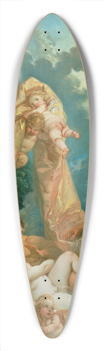 Franois Boucher - Mars and Venus surprised by Vulcan 39.3 inch art pintail longboard deck