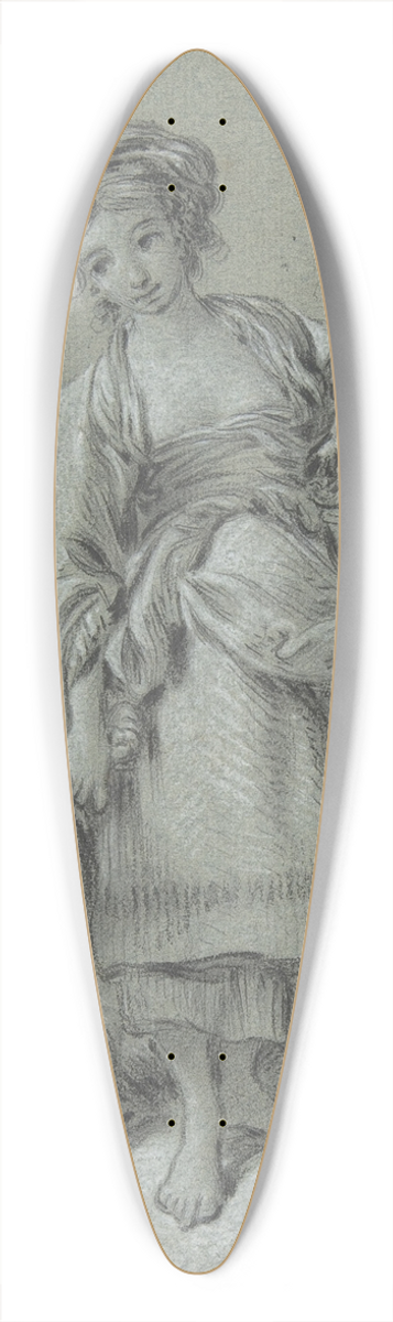 Franois Boucher - Woman and Boy 39.3 inch art pintail longboard deck