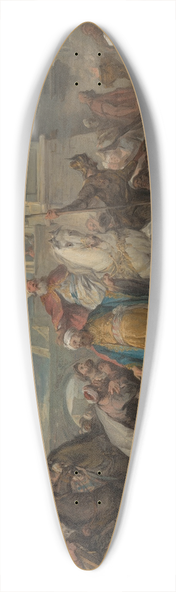 Franois de Troy - The Triumph of Mordecai 39.3 inch art pintail longboard deck