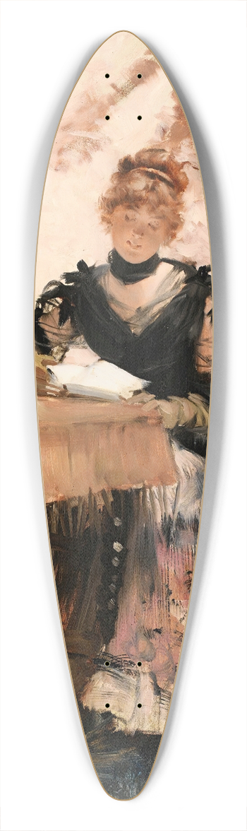 Franois Flameng - La lettre 39.3 inch art pintail longboard deck