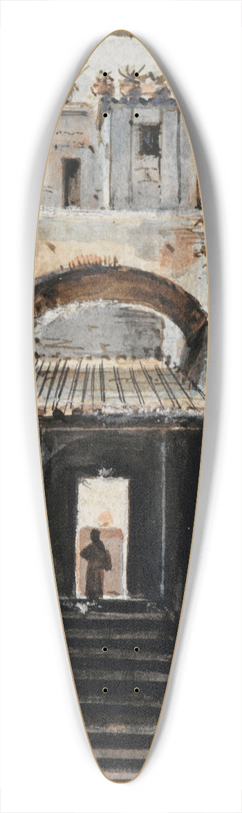 Franois-Marius Granet - Une rue sous les votes 39.3 inch art pintail longboard deck