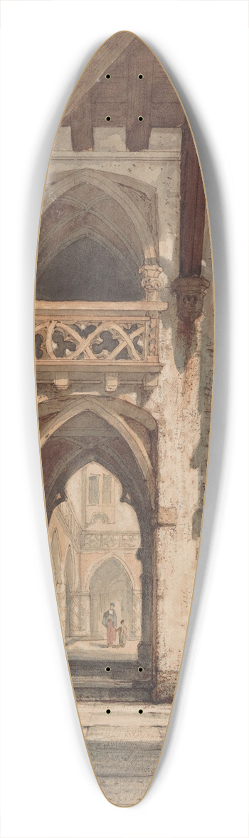 Franois Stroobant - Interior of a Palace 39.3 inch art pintail longboard deck