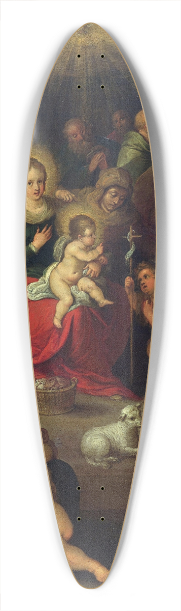 Frans Francken the Younger - Allegory of the Christ Child as the Lamb of God 39.3 inch art pintail longboard deck