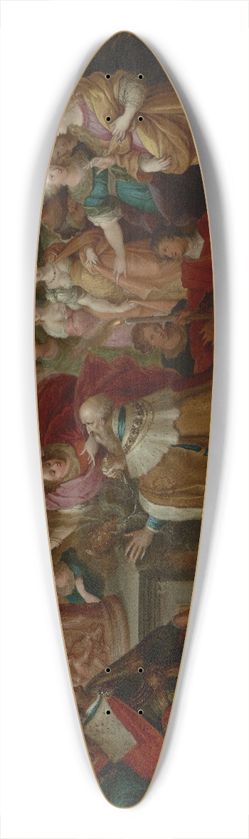 Frans Francken the Younger - The Idolatry of Solomon 39.3 inch art pintail longboard deck
