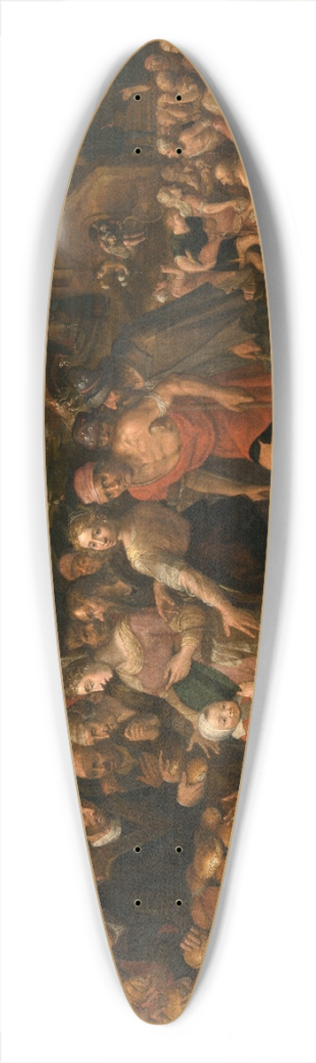Frans Francken the Younger - The Seven Acts of Mercy 39.3 inch art pintail longboard deck