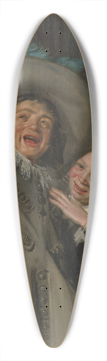 Frans Hals - Young Man and Woman in an Inn 39.3 inch art pintail longboard deck