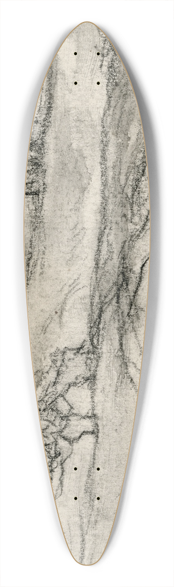 Frans Smissaert - Gezicht op een stad in Umbrie 39.3 inch art pintail longboard deck