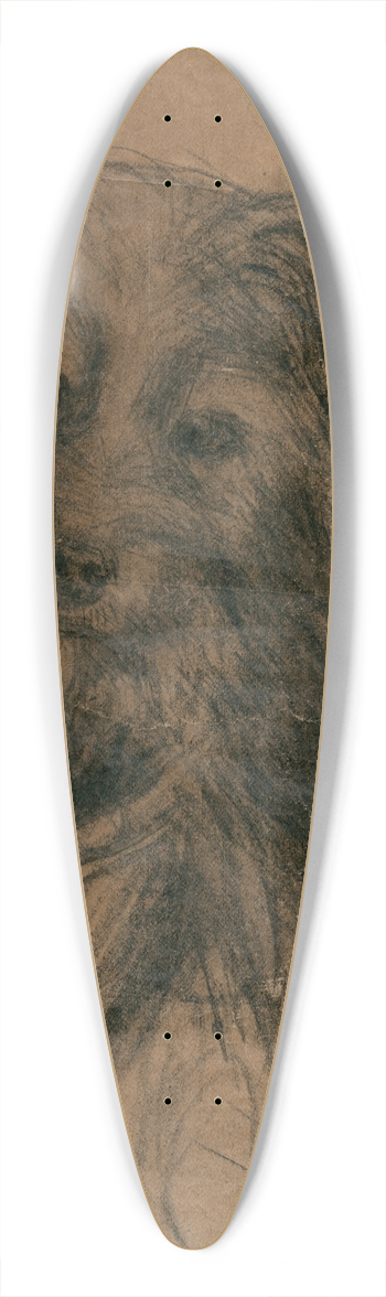 Frans Smissaert - Portret van een hond 39.3 inch art pintail longboard deck