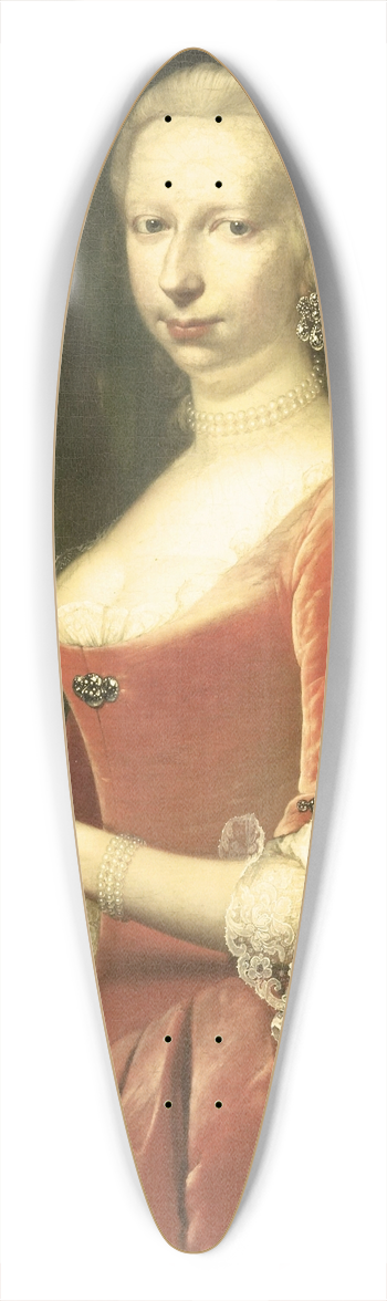 Frans van der Mijn - Portrait of a Woman 39.3 inch art pintail longboard deck