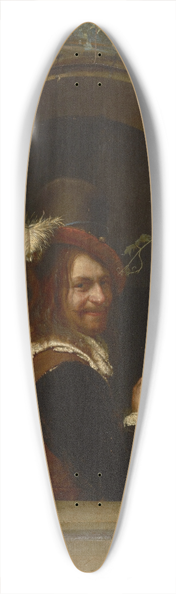 Frans van Mieris the Elder - Man with Pipe at the Window 39.3 inch art pintail longboard deck