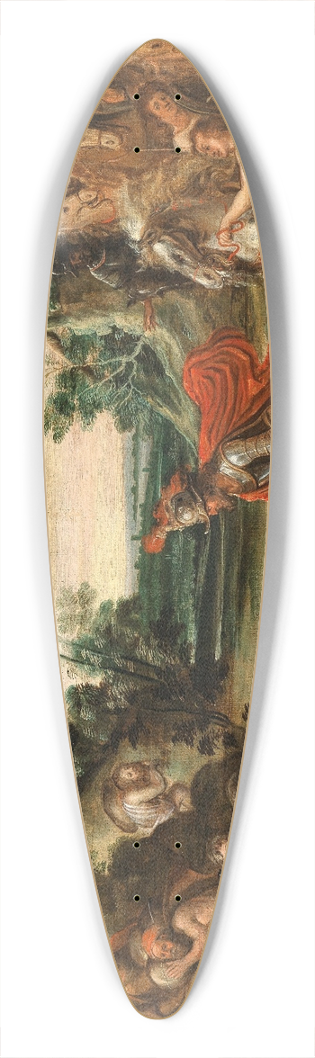 Frans Wouters - King Solomon and the Queen of Sheba 39.3 inch art pintail longboard deck