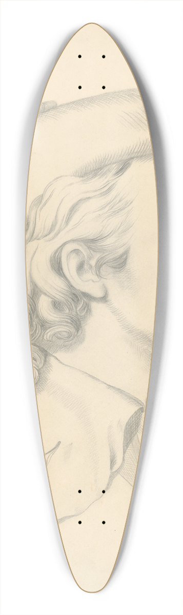 Frantiek Klimkovi - Head of a man with a beard 39.3 inch art pintail longboard deck