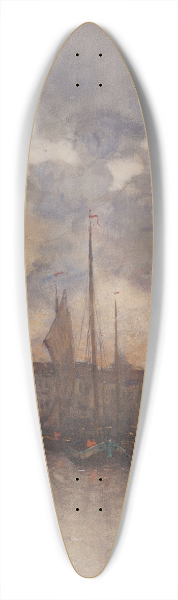 Frantz Binj - Evening 39.3 inch art pintail longboard deck