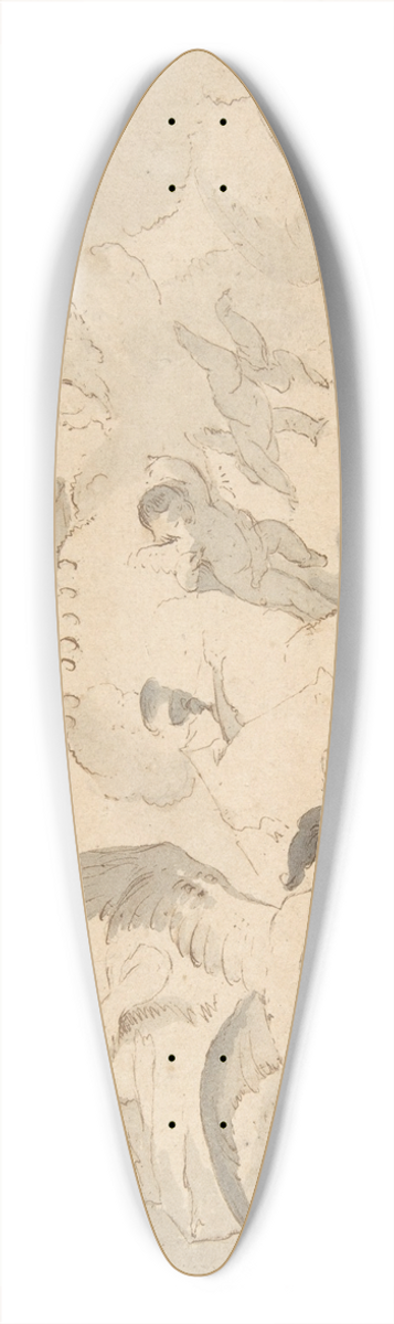 Franz Anton Maulbertsch - The Adoration of the Holy Lamb 39.3 inch art pintail longboard deck