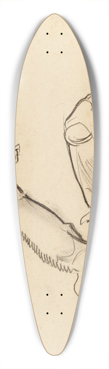 Franz Barwig the Elder - Springende Zicklein 39.3 inch art pintail longboard deck