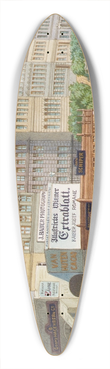 Franz Gerasch - Das Schottentor und die Mlkerbastei in Wien 39.3 inch art pintail longboard deck