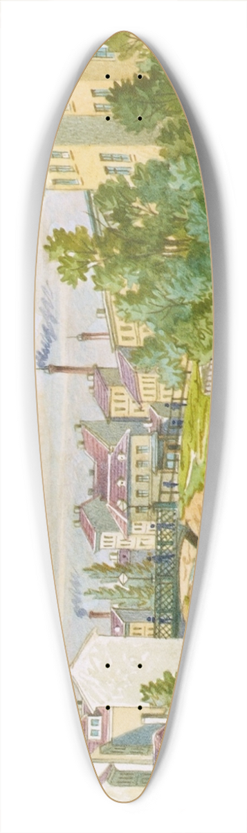 Franz Gerasch - Die Magdalenenbrcke ber den Wienfluss 39.3 inch art pintail longboard deck