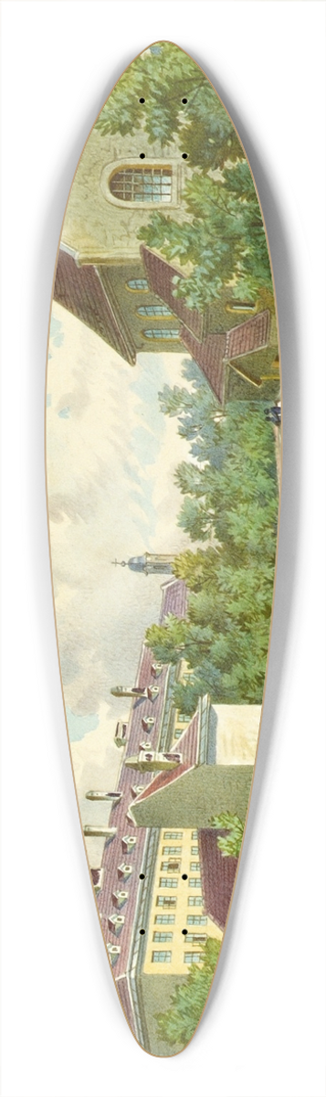 Franz Gerasch - Die Whringer Strae in Wien mit dem Versorgungshaus Zum Blauen Herrgott und der Krawoten-Kapelle 39.3 inch art pintail longboard deck