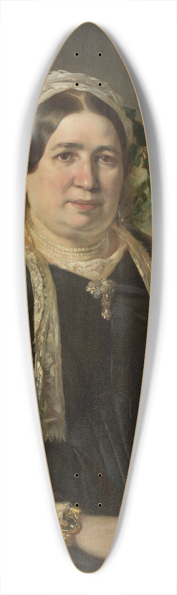 Franz Krger - Portrait of a woman in a cap 39.3 inch art pintail longboard deck